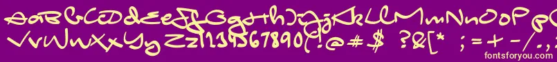 CityBirds Font – Yellow Fonts on Purple Background