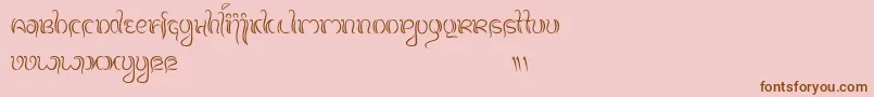 BalineseFamily Font – Brown Fonts on Pink Background