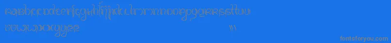 BalineseFamily-Schriftart – Graue Schriften auf blauem Hintergrund