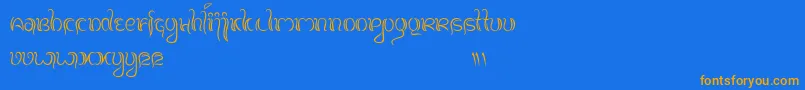 Weitere Informationen zur BalineseFamily-Schriftart BalineseFamily-Schriftart – Orangefarbene Schriften auf blauem Hintergrund
