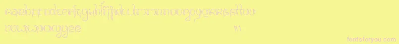 BalineseFamily Font – Pink Fonts on Yellow Background