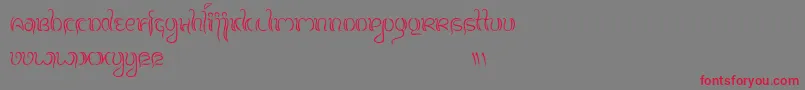 BalineseFamily-Schriftart – Rote Schriften auf grauem Hintergrund