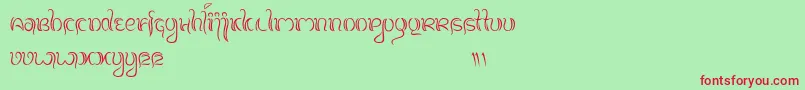 BalineseFamily Font – Red Fonts on Green Background