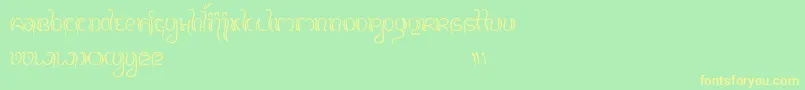 BalineseFamily Font – Yellow Fonts on Green Background