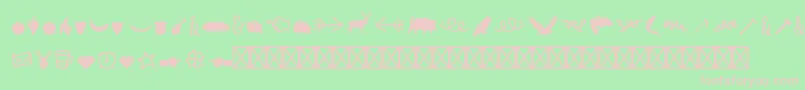 NexarustextrasFree Font – Pink Fonts on Green Background