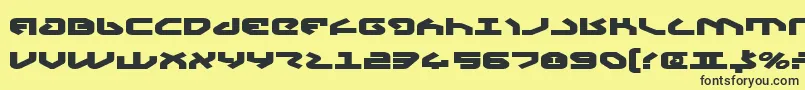 Yahrenv2eb Font – Black Fonts on Yellow Background