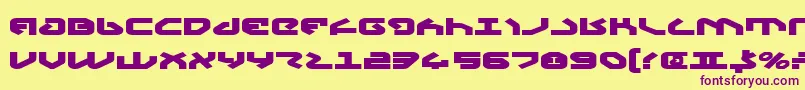 Yahrenv2eb Font – Purple Fonts on Yellow Background