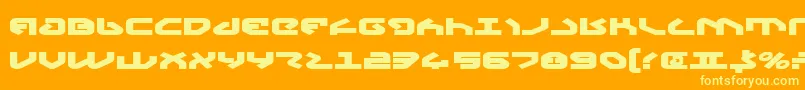 Yahrenv2eb Font – Yellow Fonts on Orange Background