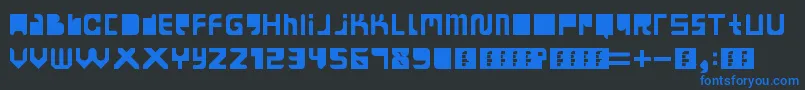 MoandayEarnBored Font – Blue Fonts on Black Background