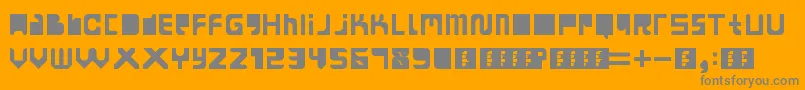 フォントMoandayEarnBored – オレンジの背景に灰色の文字