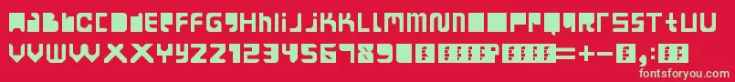 MoandayEarnBored Font – Green Fonts on Red Background