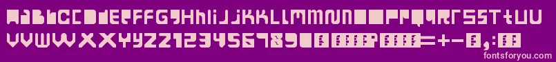 MoandayEarnBored Font – Pink Fonts on Purple Background