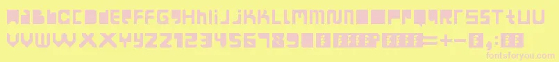 MoandayEarnBored Font – Pink Fonts on Yellow Background