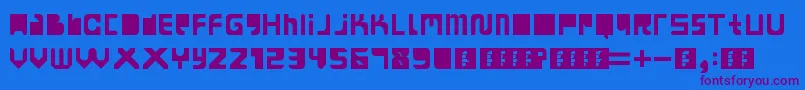 MoandayEarnBored Font – Purple Fonts on Blue Background