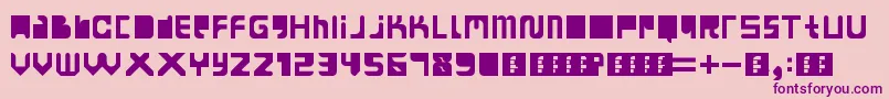 MoandayEarnBored Font – Purple Fonts on Pink Background