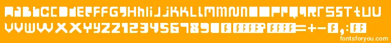 フォントMoandayEarnBored – オレンジの背景に白い文字