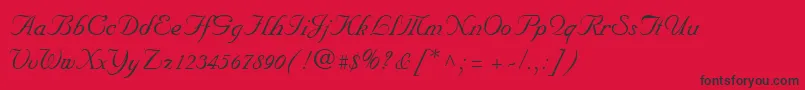NuncioRegular Font – Black Fonts on Red Background