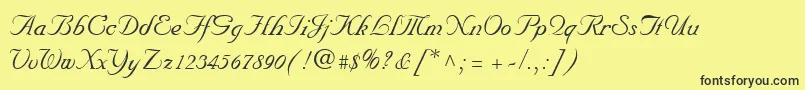 NuncioRegular Font – Black Fonts on Yellow Background