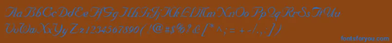 NuncioRegular Font – Blue Fonts on Brown Background