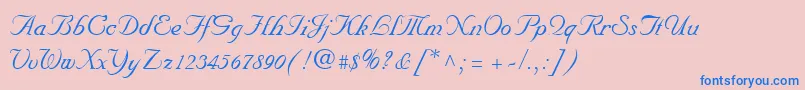 NuncioRegular Font – Blue Fonts on Pink Background