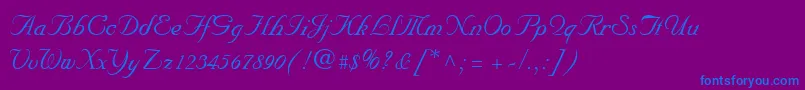 Шрифт NuncioRegular – синие шрифты на фиолетовом фоне