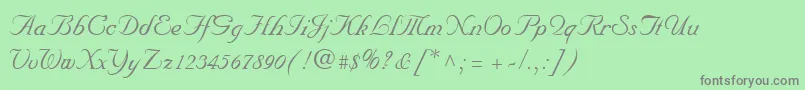 NuncioRegular Font – Gray Fonts on Green Background