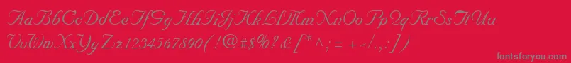 NuncioRegular Font – Gray Fonts on Red Background