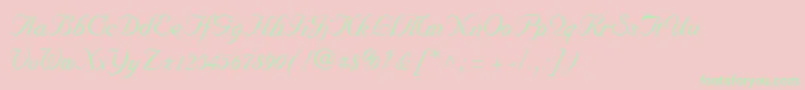 NuncioRegular Font – Green Fonts on Pink Background
