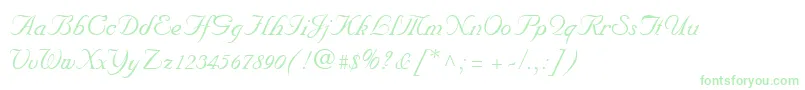 NuncioRegular Font – Green Fonts on White Background