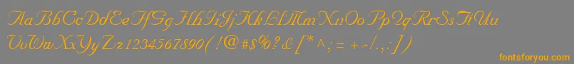 NuncioRegular Font – Orange Fonts on Gray Background