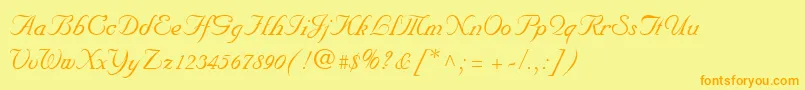 NuncioRegular Font – Orange Fonts on Yellow Background