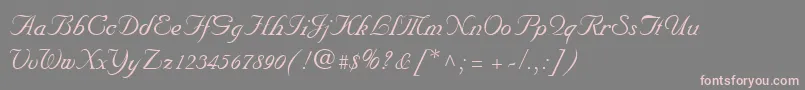NuncioRegular Font – Pink Fonts on Gray Background