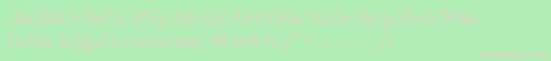NuncioRegular Font – Pink Fonts on Green Background