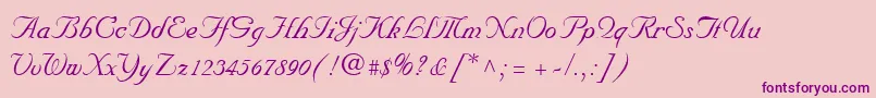 NuncioRegular Font – Purple Fonts on Pink Background