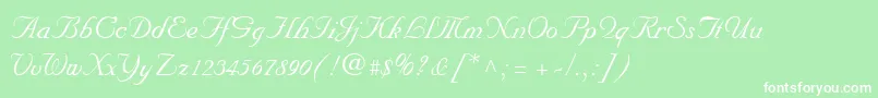 NuncioRegular Font – White Fonts on Green Background