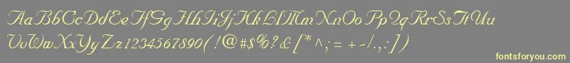 NuncioRegular-fontti – keltaiset fontit harmaalla taustalla