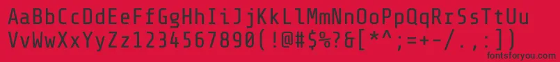 SharetechmonoRegular Font – Black Fonts on Red Background