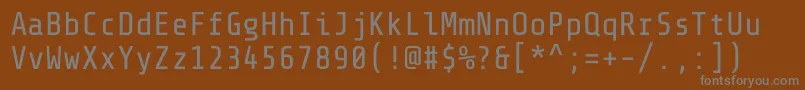 Шрифт SharetechmonoRegular – серые шрифты на коричневом фоне