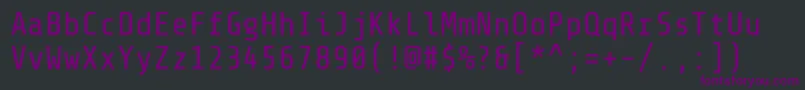 Шрифт SharetechmonoRegular – фиолетовые шрифты на чёрном фоне