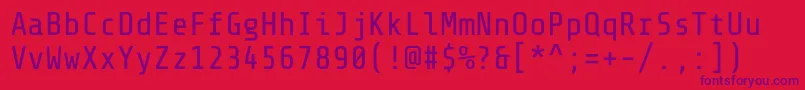 SharetechmonoRegular Font – Purple Fonts on Red Background