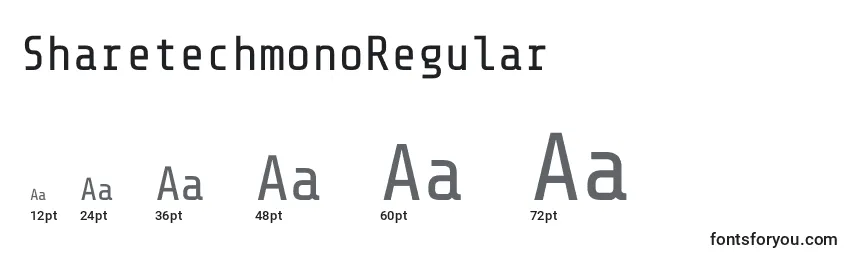 SharetechmonoRegular Font Sizes