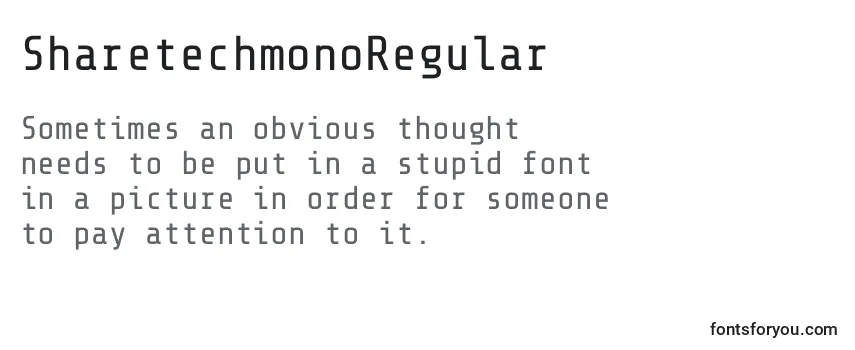 Review of the SharetechmonoRegular Font