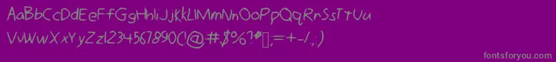 Saiba mais sobre a fonte GimpMousewriting Fonte GimpMousewriting – fontes cinzas em um fundo violeta