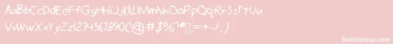 GimpMousewriting Font – White Fonts on Pink Background