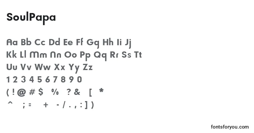 Fuente SoulPapa - alfabeto, números, caracteres especiales