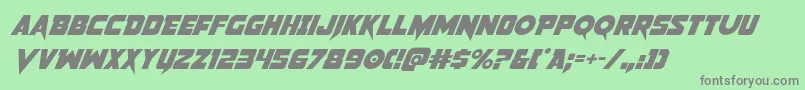 Pistoleerital2 Font – Gray Fonts on Green Background