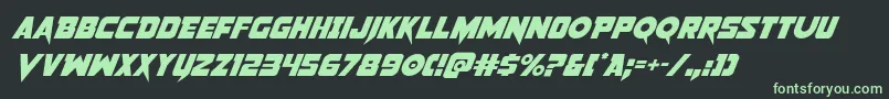 Pistoleerital2 Font – Green Fonts on Black Background
