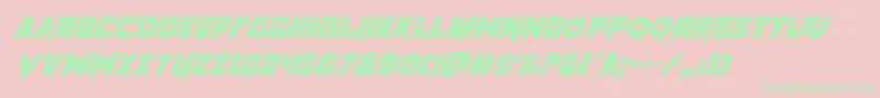 Pistoleerital2 Font – Green Fonts on Pink Background