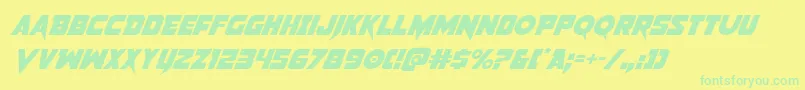 Pistoleerital2 Font – Green Fonts on Yellow Background