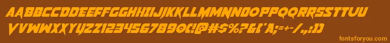 Pistoleerital2 Font – Orange Fonts on Brown Background
